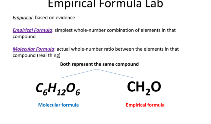 Empirical and molecular formulas worksheet