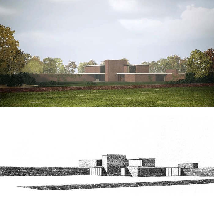 Brick house mies van der rohe